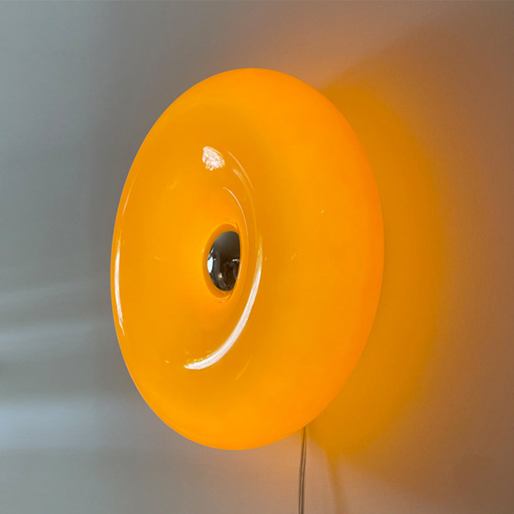 Nowoczesna Szklana Lampa Ścienna LED w Kształcie Pączka z 3 Trybami Światła 3