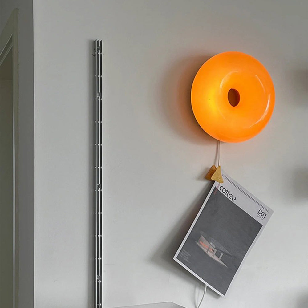 Nowoczesna Szklana Lampa Ścienna LED w Kształcie Pączka z 3 Trybami Światła 5