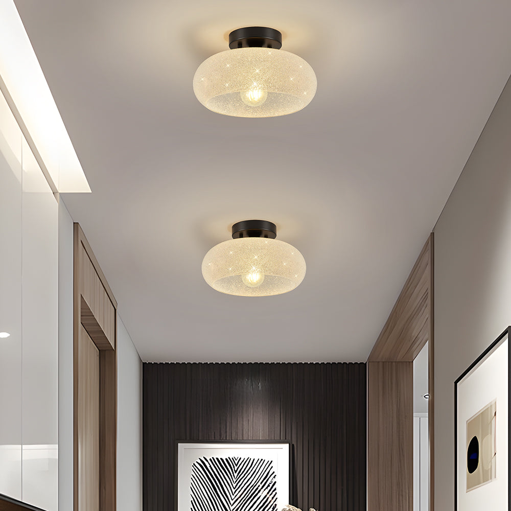 Nowoczesna Szklana Lampa Sufitowa Półwpuszczana | Eleganckie Oświetlenie do Salonu i Sypialni 2