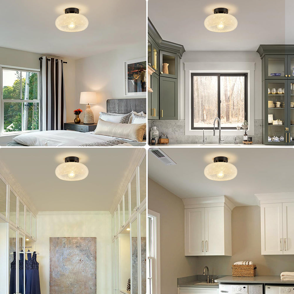 Nowoczesna Szklana Lampa Sufitowa Półwpuszczana | Eleganckie Oświetlenie do Salonu i Sypialni 4
