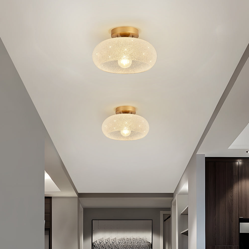 Nowoczesna Szklana Lampa Sufitowa Półwpuszczana | Eleganckie Oświetlenie do Salonu i Sypialni 6