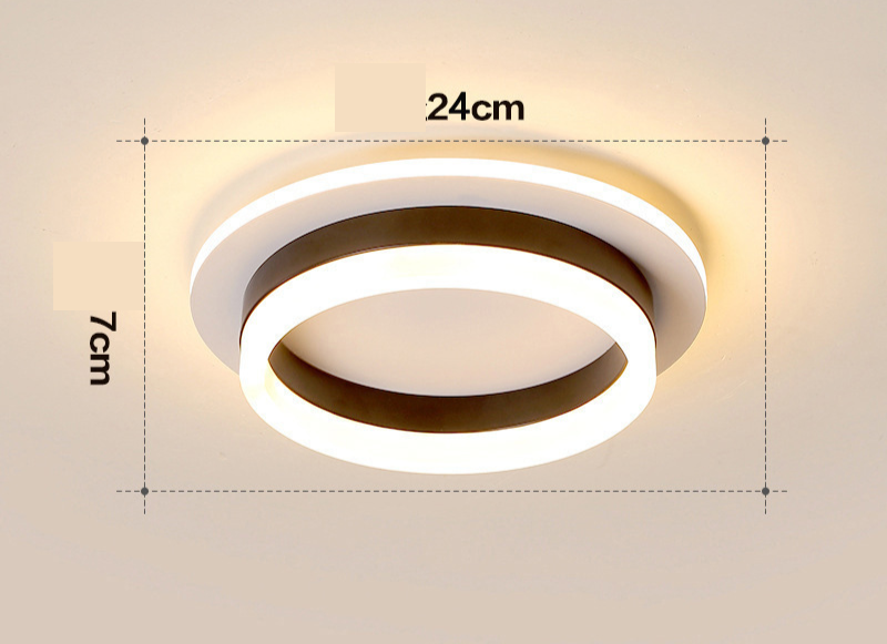 Nowoczesna Złota Lampa Sufitowa LED 12W – Energooszczędna Lampa do Salonu i Sypialni, 960 Lumenów, 20 cm 4