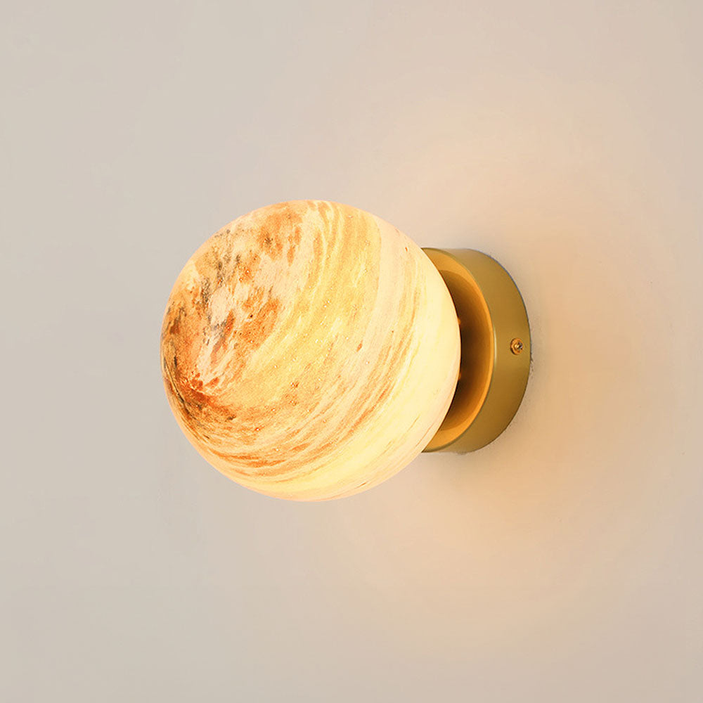 Nowoczesna szklana lampa sufitowa kula z miękkim światłem – idealna do sypialni i jadalni 10
