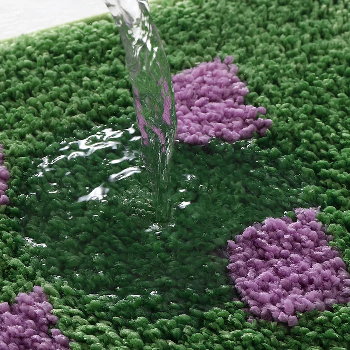 Flokowana Mata Łazienkowa w kratkę