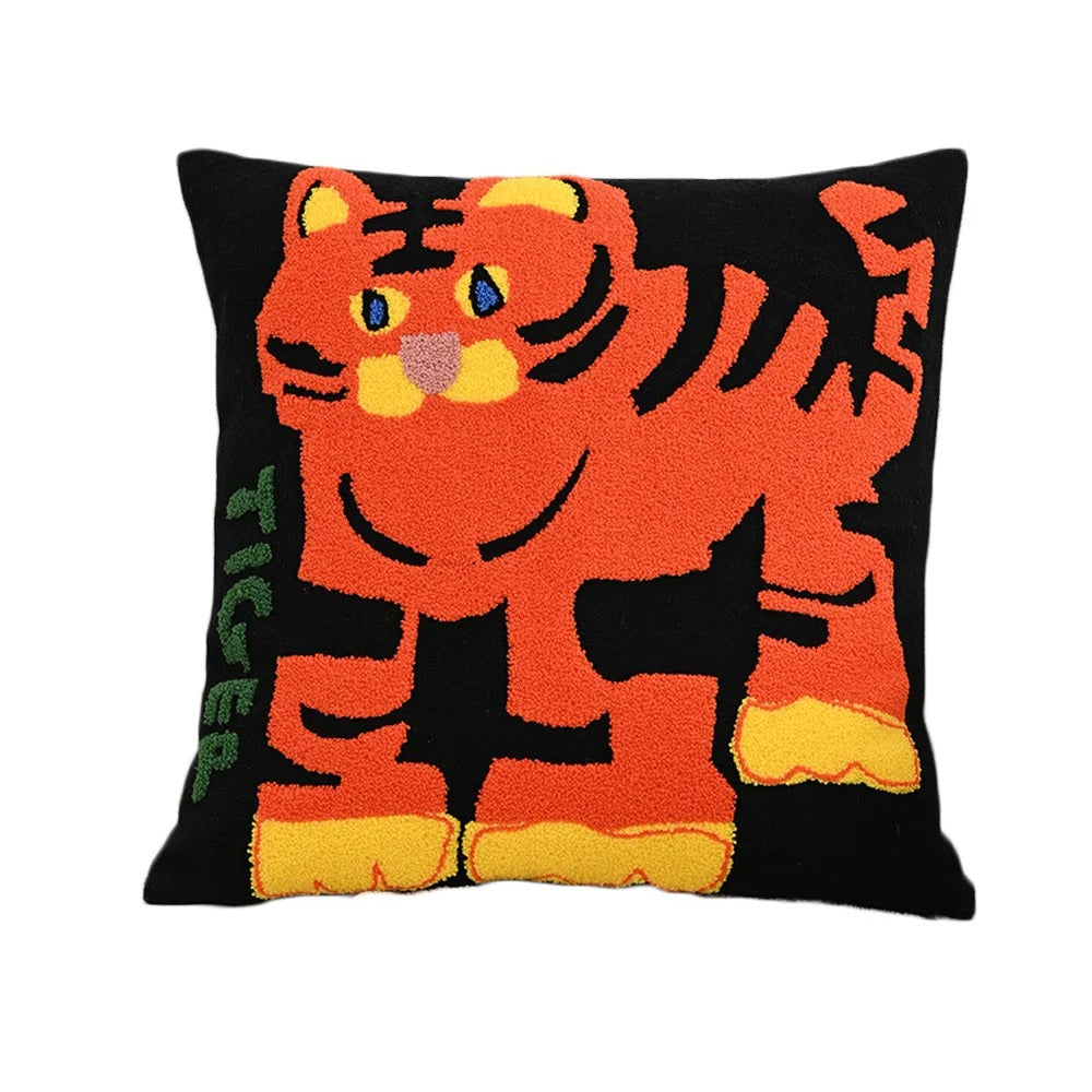 Poduszka Dekoracyjna Haftowana 45x45 cm z Mieszanki Poliestru i Bawełny – Stylowy Akcent do Salonu i Sypialni 5