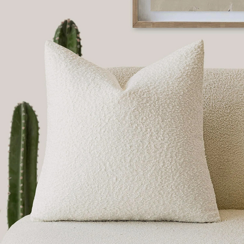 Poduszka Dekoracyjna Tulum z Luksusowej Tkaniny Boucle 45x45 cm – Elegancki Minimalistyczny Design do Salonu 0