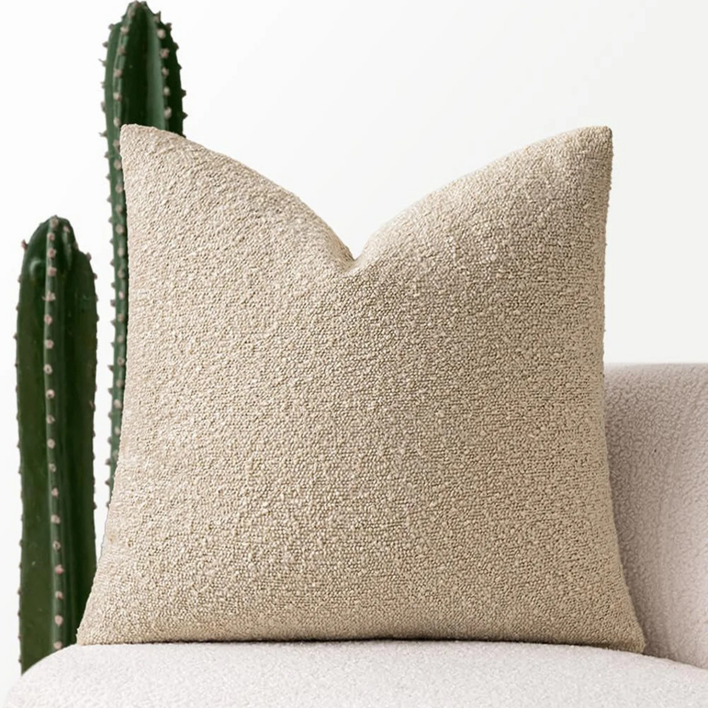 Poduszka Dekoracyjna Tulum z Luksusowej Tkaniny Boucle 45x45 cm – Elegancki Minimalistyczny Design do Salonu 7
