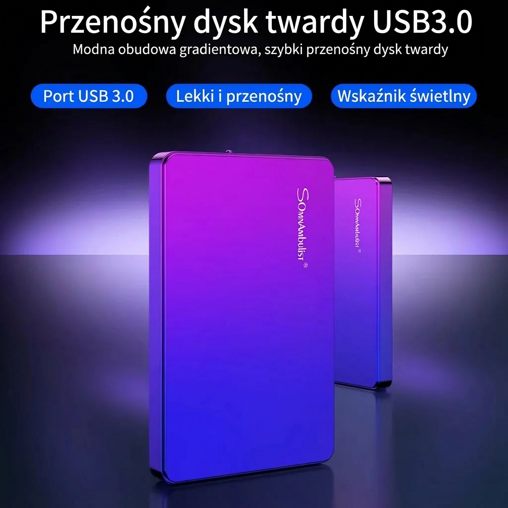 Przenośny dysk zewnętrzny | Szybki transfer danych 0,5 kg 4