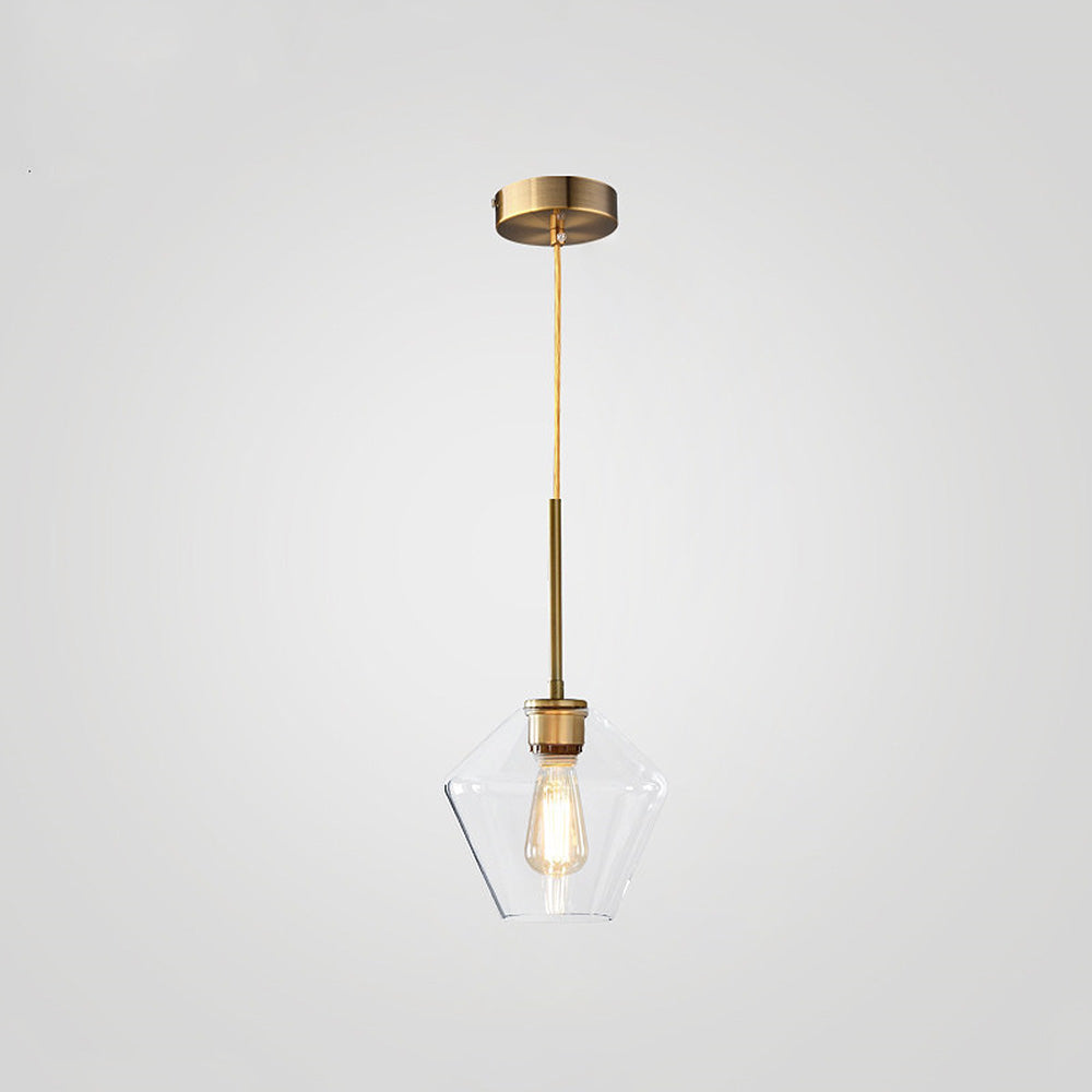 Szklana Lampa Wisząca Industrialna z Przezroczystym Kloszem – Lampa do Salonu E27, 220V, Elegancki Design 0