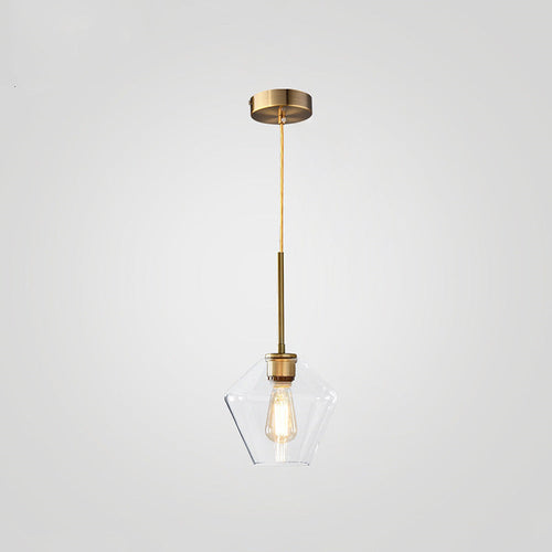 Szklana Lampa Wisząca Industrialna z Przezroczystym Kloszem – Lampa do Salonu E27, 220V, Elegancki Design 0