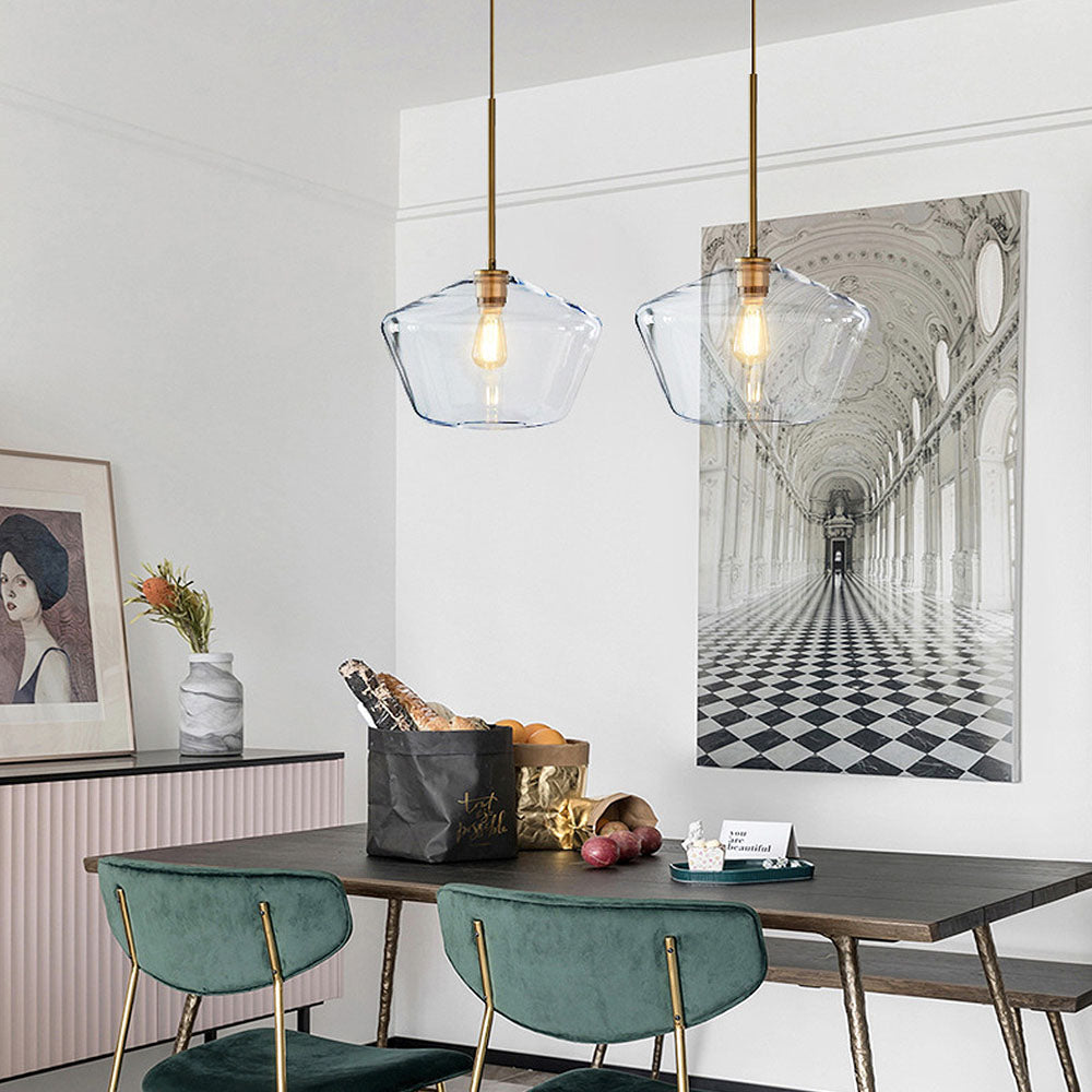 Szklana Lampa Wisząca Industrialna z Przezroczystym Kloszem – Lampa do Salonu E27, 220V, Elegancki Design 4