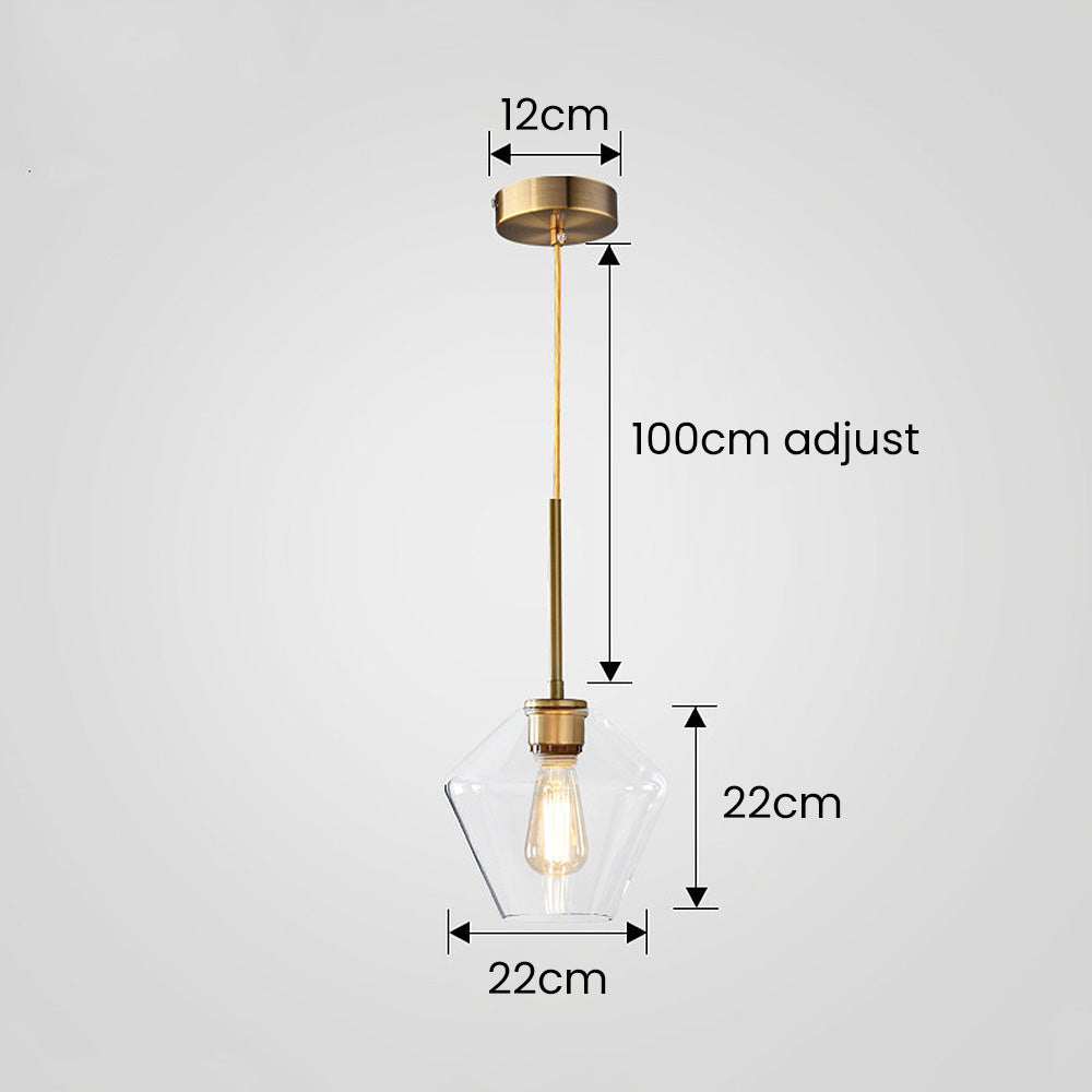 Szklana Lampa Wisząca Industrialna z Przezroczystym Kloszem – Lampa do Salonu E27, 220V, Elegancki Design 6