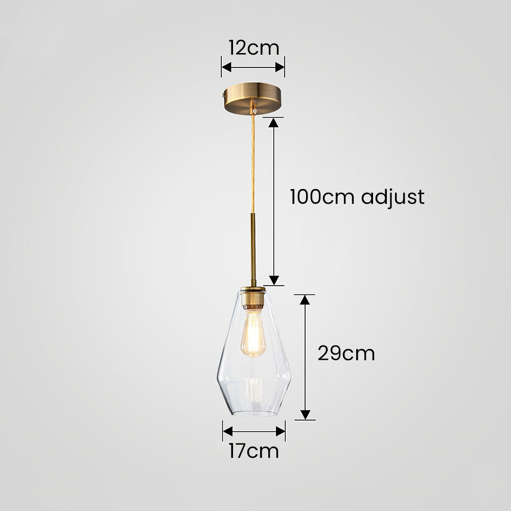 Szklana Lampa Wisząca Industrialna z Przezroczystym Kloszem – Lampa do Salonu E27, 220V, Elegancki Design 8
