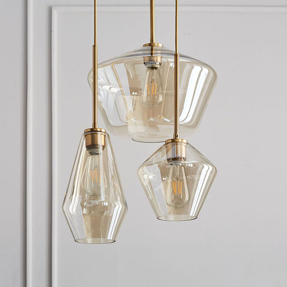 Szklana Lampa Wisząca Industrialna z Przezroczystym Kloszem – Lampa do Salonu E27, 220V, Elegancki Design 9