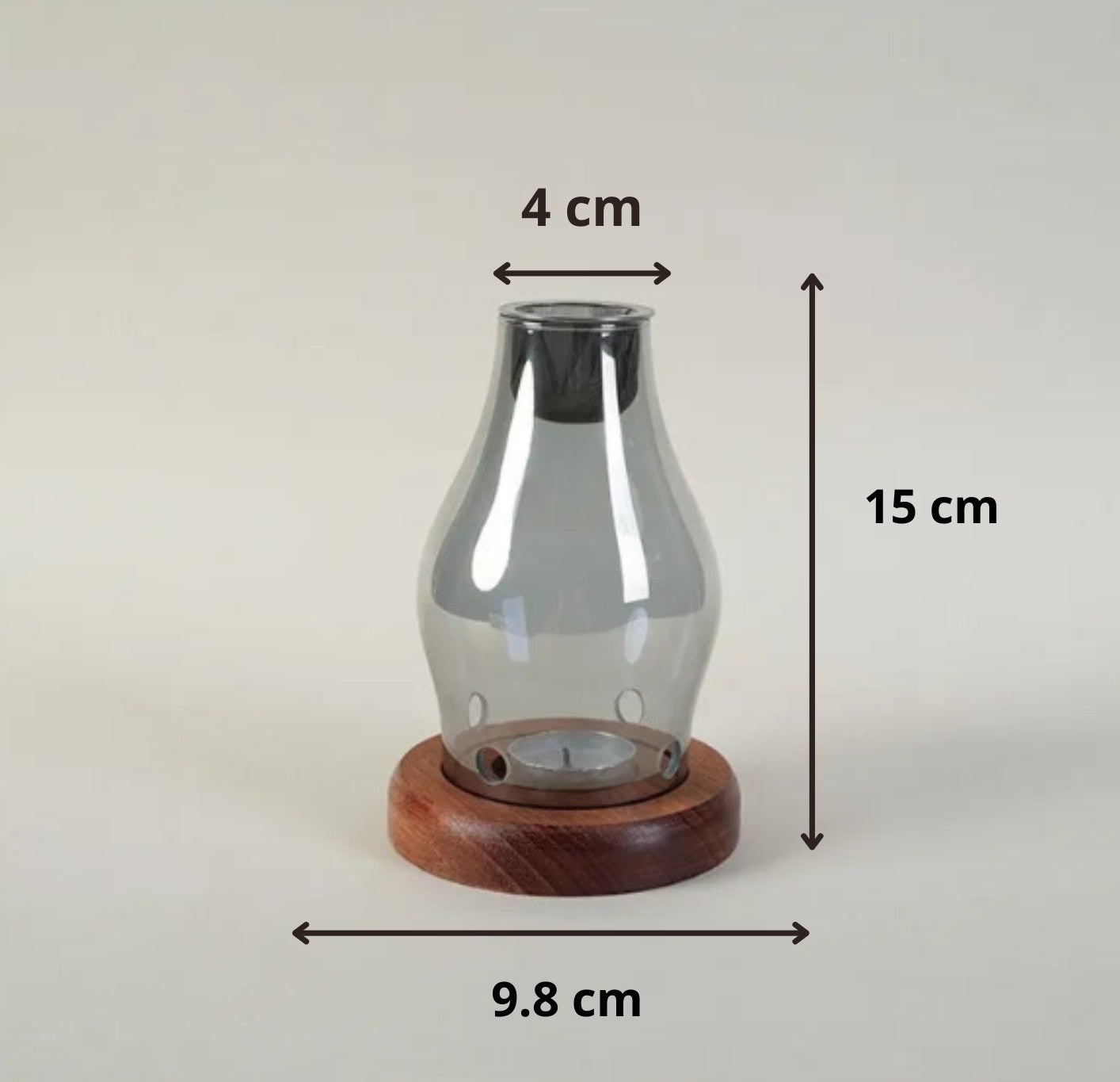 Glas-Kerzenhalter | Hitzebeständiges Glas 0,5 kg