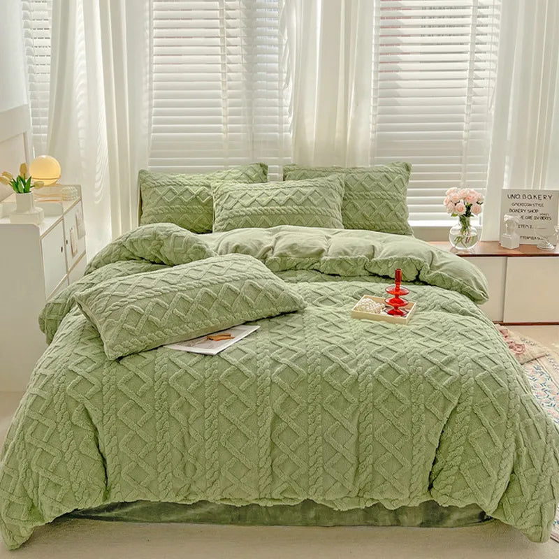 Trzyczęściowy Zestaw Pościeli Polarowej 200x220 | Wysoka Izolacja Termiczna, 1,5 kg 9