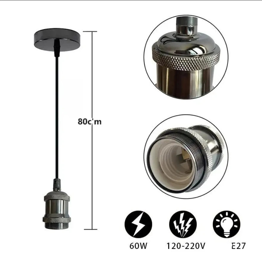 Żyrandol Retro | Metalowe Wykończenie 0,82 kg | Idealny Do Salonu, Sypialni I Pokoju 5