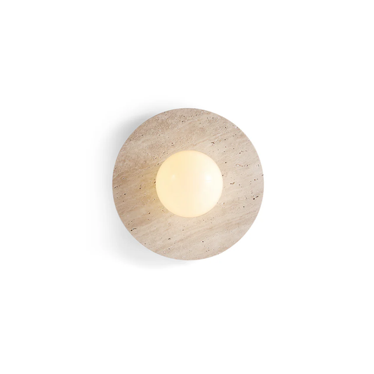 Lampa ścienna Elira z trawertynu