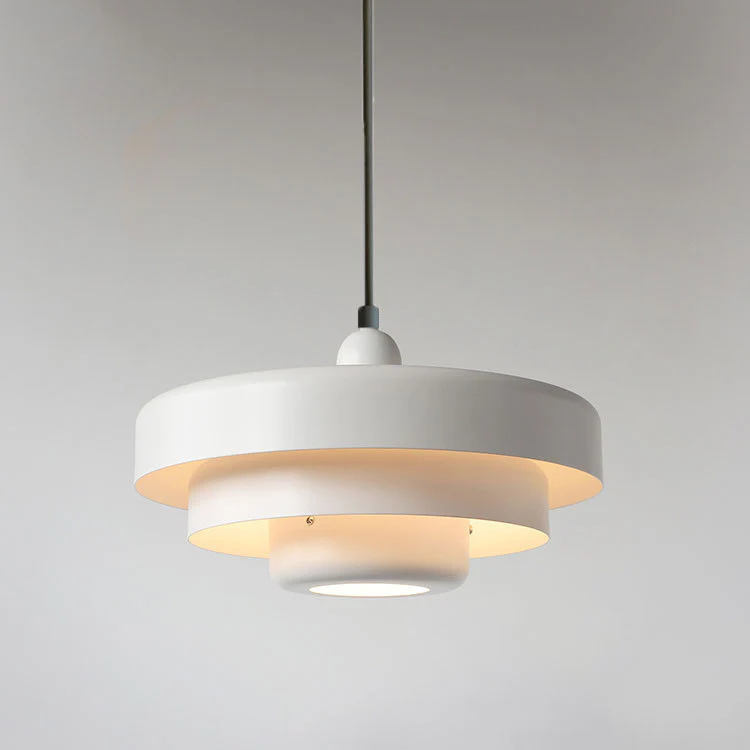 Nordycka Vintage wielowarstwowa okrągła metalowa lampa wisząca