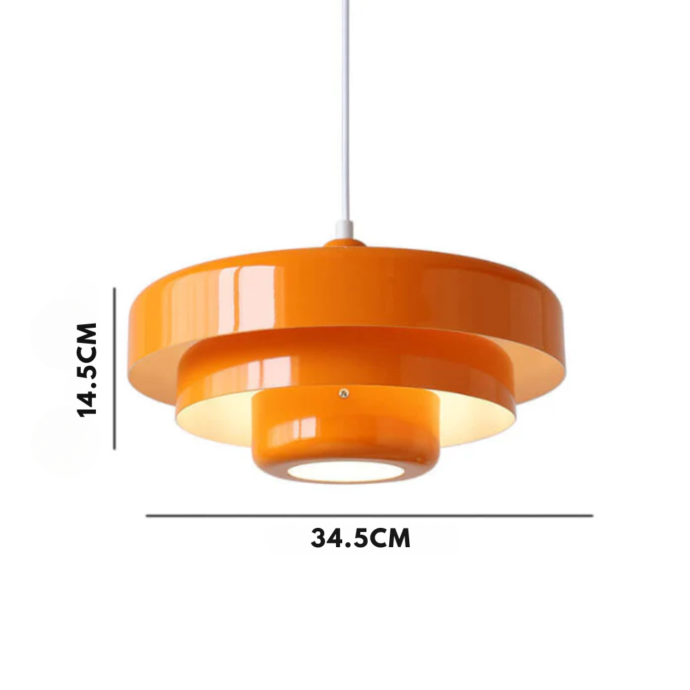 Nordycka Vintage wielowarstwowa okrągła metalowa lampa wisząca