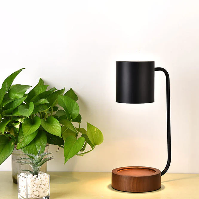 Japońska minimalistyczna drewniana lampa stołowa z regulacją jasności i czasomierzem