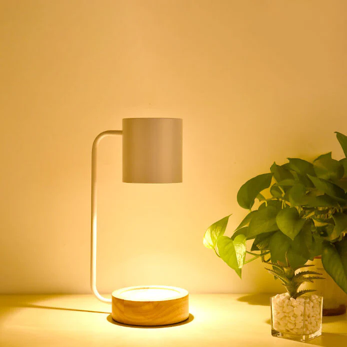 Japońska minimalistyczna drewniana lampa stołowa z regulacją jasności i czasomierzem