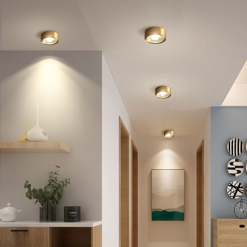 Nordycka Luksusowa Lampa Natynkowa LED z Pełnego Mosiądzu
