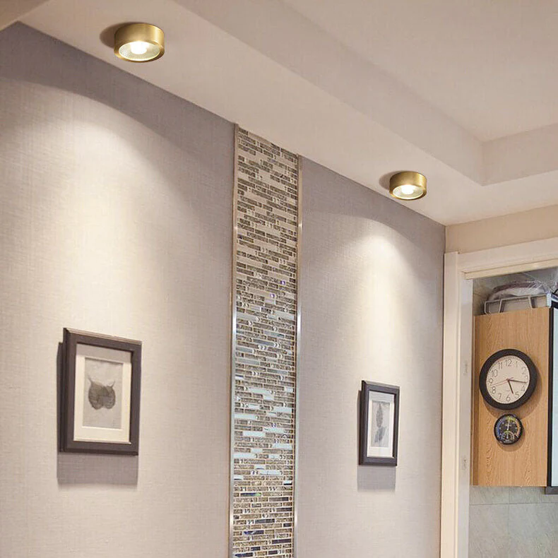 Severské luxusní stropní LED svítidlo z masivní mosazi