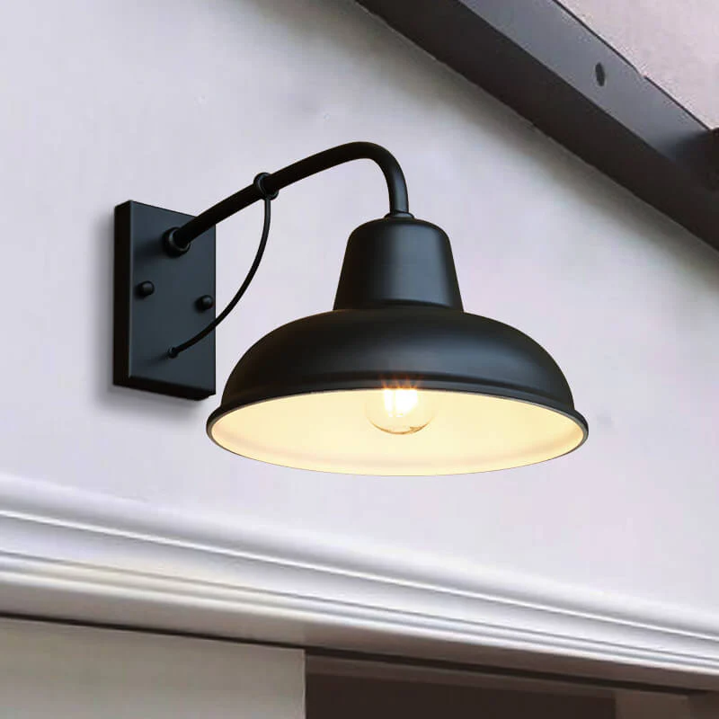 Vintage żelazna wodoodporna kinkietowa lampa ścienna na zewnątrz
