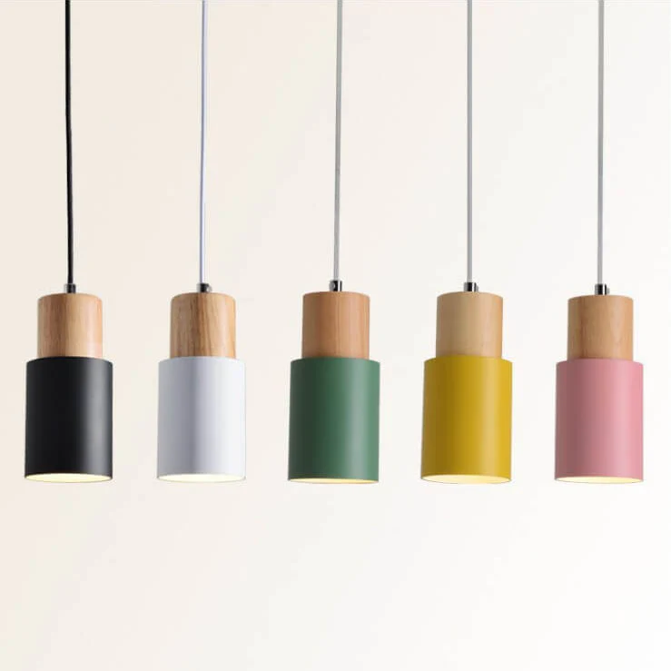 Nordycka lampa wisząca LED w stylu Macaron