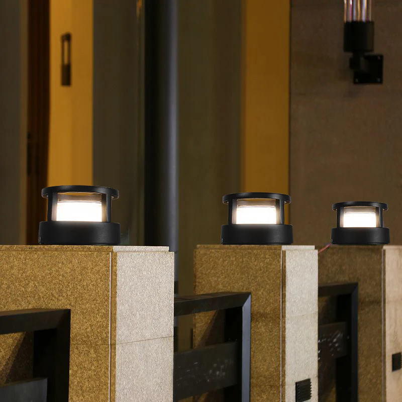 Wodoodporne aluminiowe cylindryczne LED oświetlenie zewnętrzne