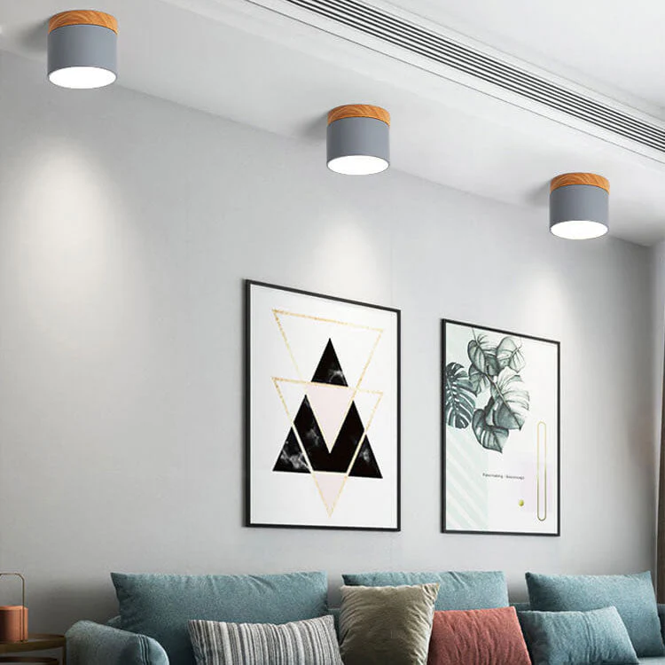 Skandynawska Macaronowa Jednolita Kolorowa Lampa LED na Sufit