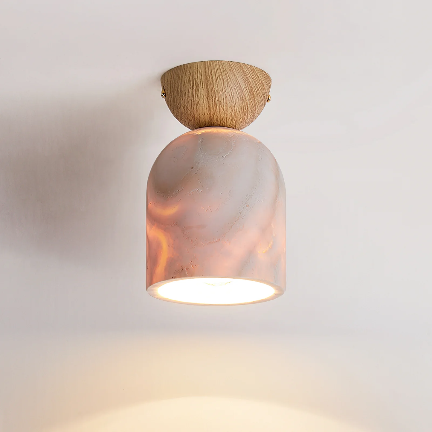 Lampa sufitowa Noncu z trawertynu