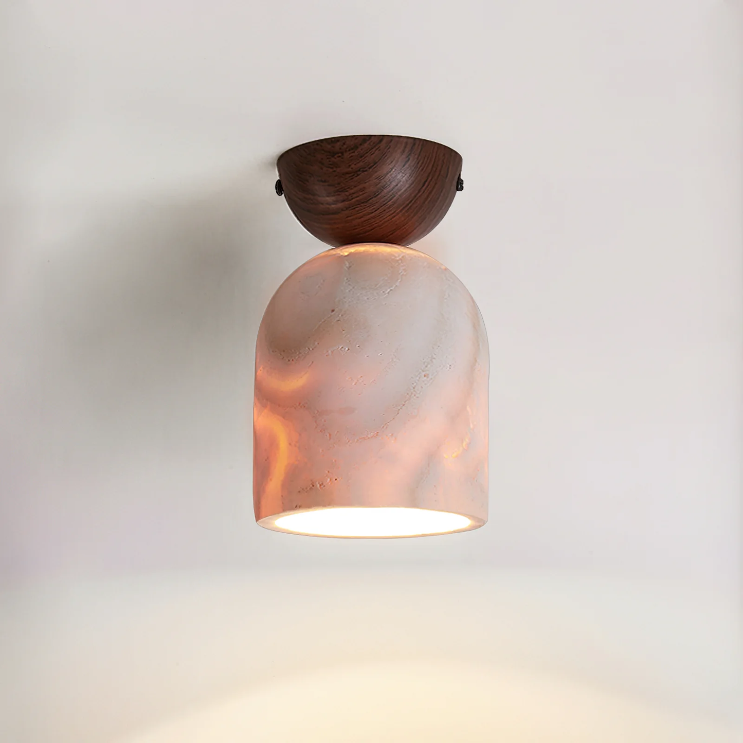 Lampa sufitowa Noncu z trawertynu