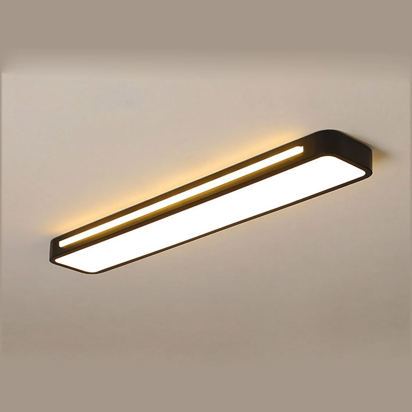 Nordycka minimalistyczna długa lampa sufitowa LED