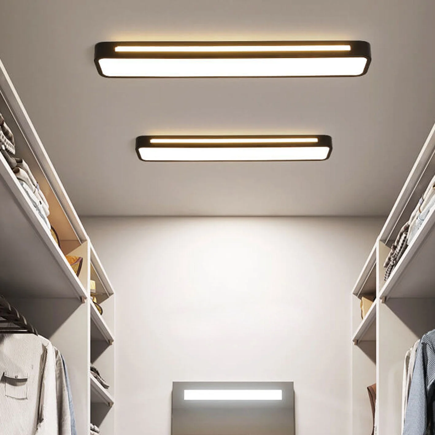 Nordycka minimalistyczna długa lampa sufitowa LED