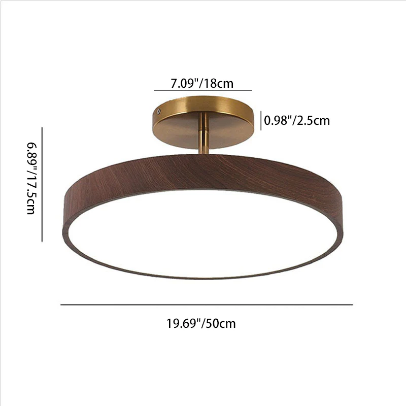 Japońska Sufitowa Lampa LED w Stylu Wabi-sabi