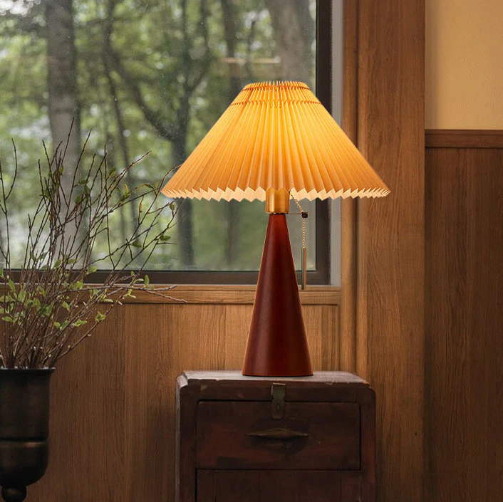 Japońska Minimalistyczna Lampa Stołowa w Stylu Vintage