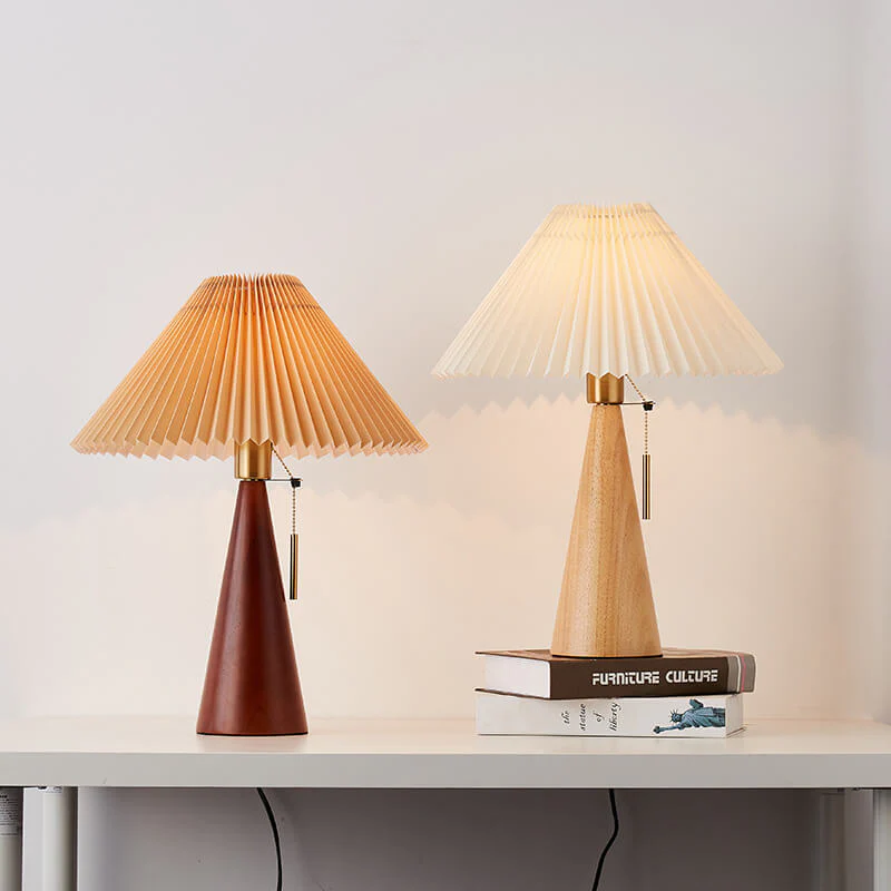 Japońska Minimalistyczna Lampa Stołowa w Stylu Vintage