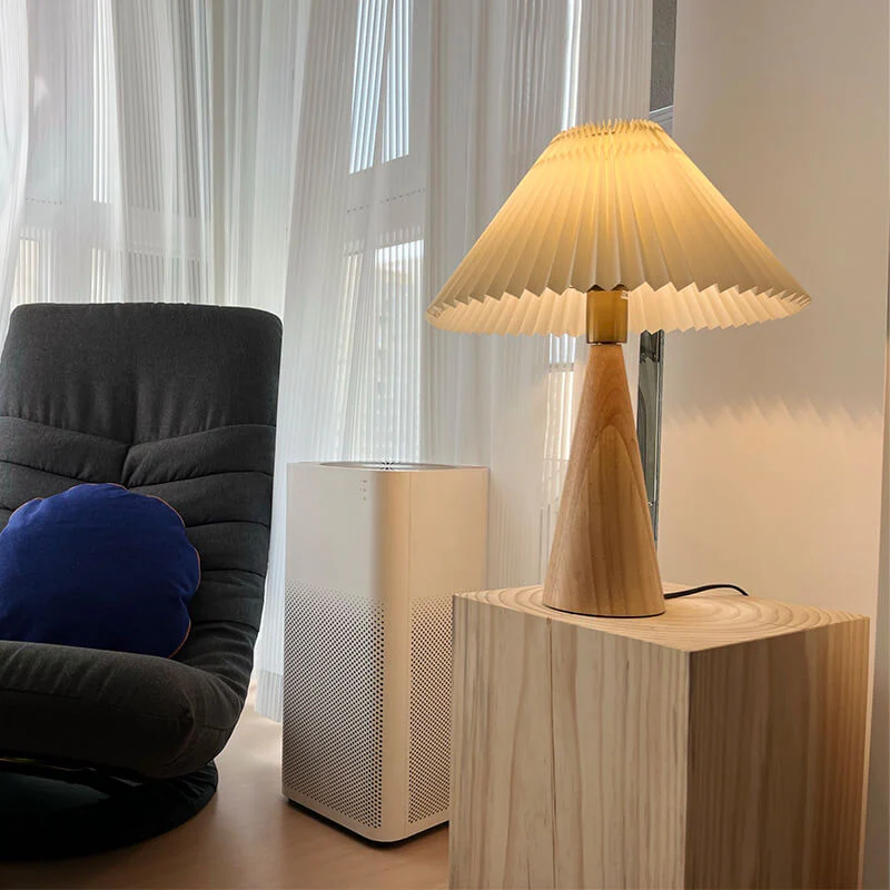 Japońska Minimalistyczna Lampa Stołowa w Stylu Vintage