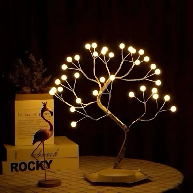 Lampa z motywem drzewka bonsai