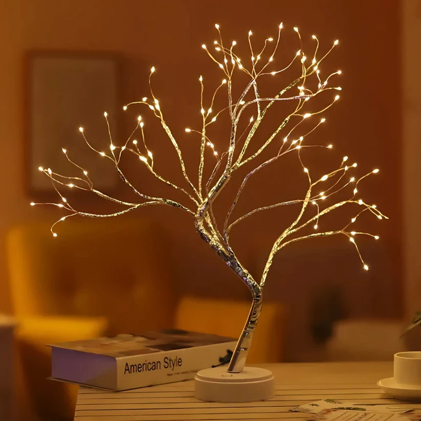 Lampa z motywem drzewka bonsai