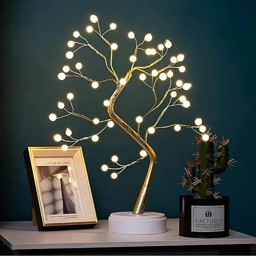 Lampa z motywem drzewka bonsai