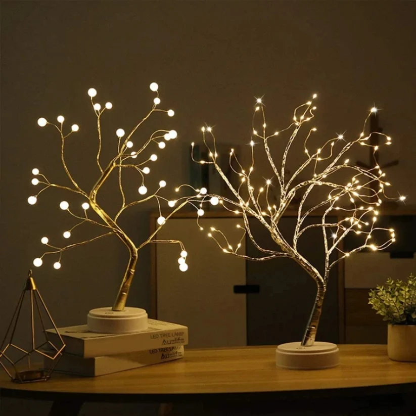 Lampa z motywem drzewka bonsai