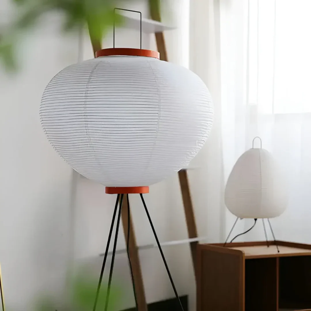 Lampa Stojąca Wabi-Sabi z Papieru Ryżowego