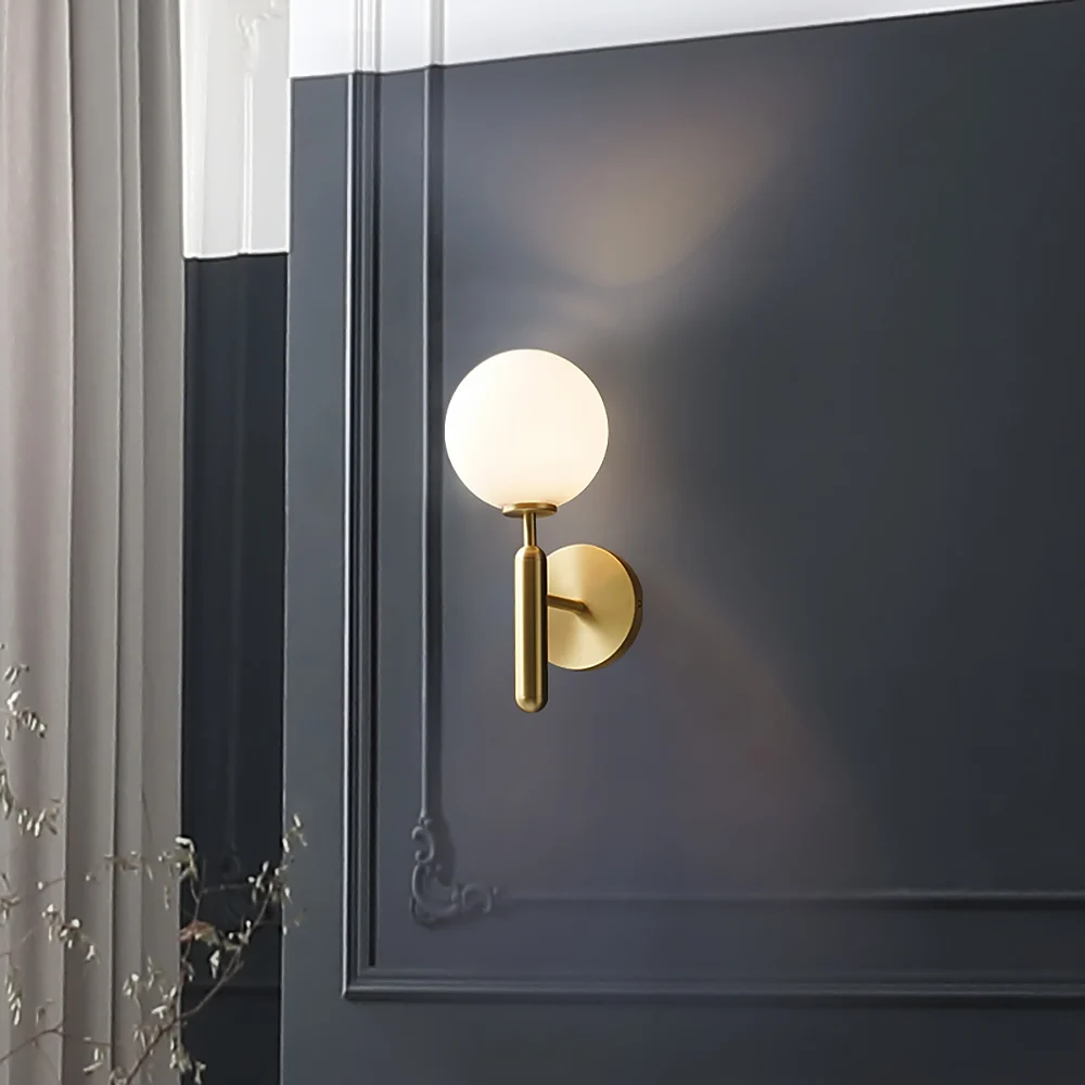 Szklany glob LED Wewnętrzny kinkiet ścienny