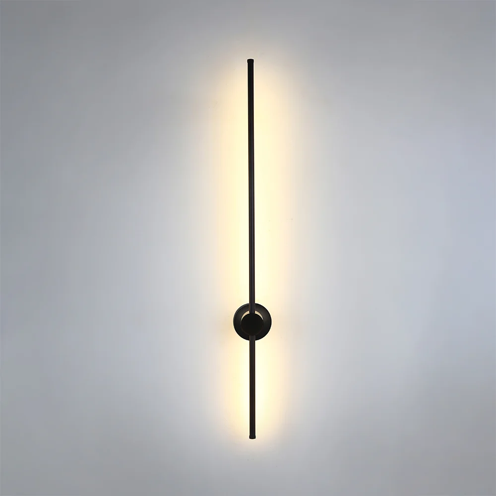 Nowoczesna czarna lampa kinkietowa LED