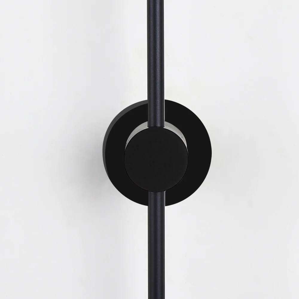 Moderne svart LED-vegglampe