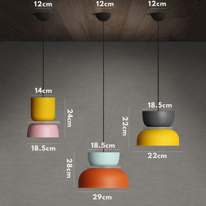Nordycka kolorowa lampa wisząca