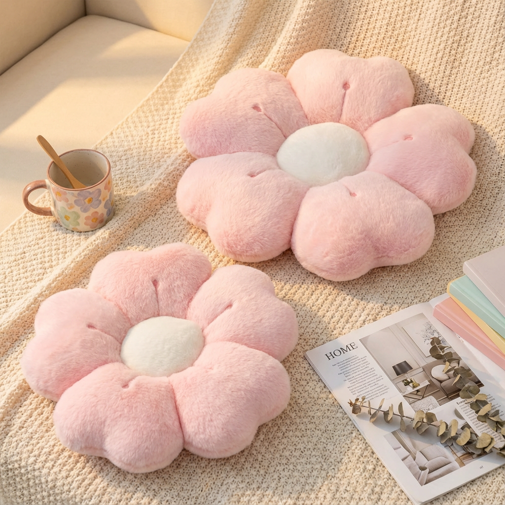 Pluszowa poduszka w kształcie kwiatu | Wygodna i dekoracyjna 0.5 kg